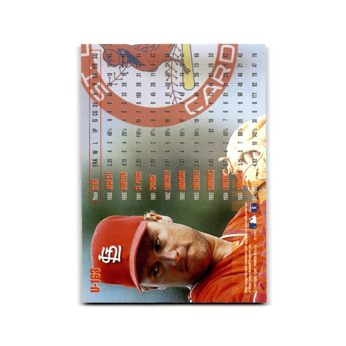 Tom Urbani 1995 Fleer Update #U-163 St. Louis Cardinals Baseball Card NM