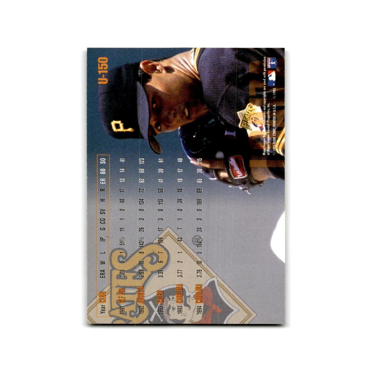 Esteban Loaiza 1995 Fleer Update #U-150 Pittsburgh Pirates Baseball Card NM