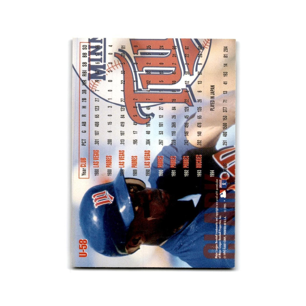Jerald Clark 1995 Fleer Update #U-58 Minnesota Twins Baseball Card NM
