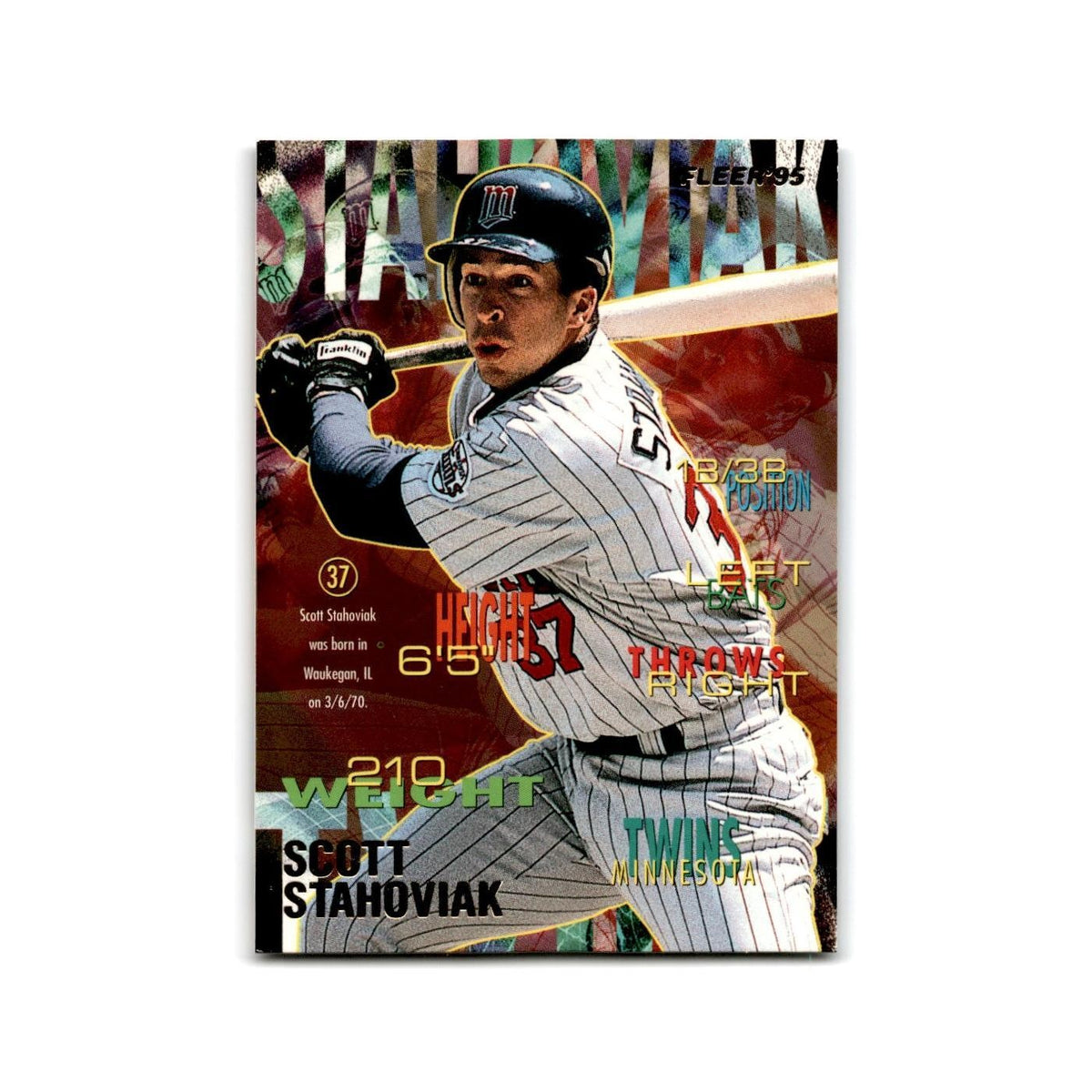 Scott Stahoviak 1995 Fleer Update #U-63 Minnesota Twins Baseball Card NM