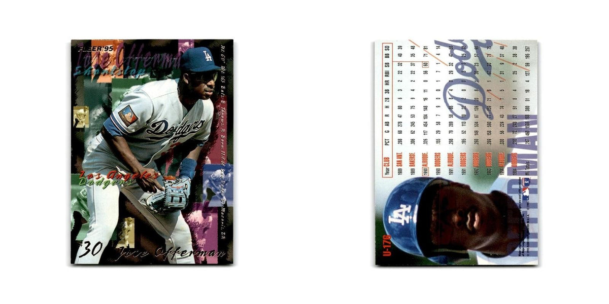 Jose Offerman 1995 Fleer Update #U-176 Los Angeles Dodgers Baseball Card NM