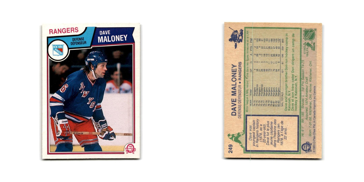 1983 O-Pee-Chee Dave Maloney New York Rangers #249