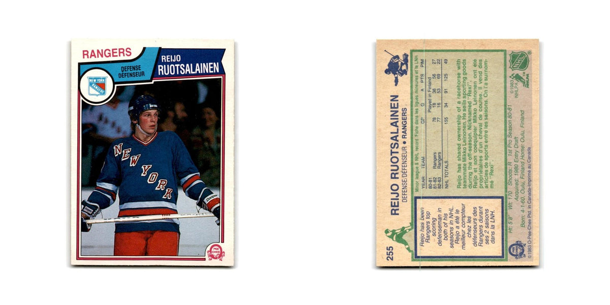 1983 O-Pee-Chee Reijo Ruotsalainen New York Rangers #255