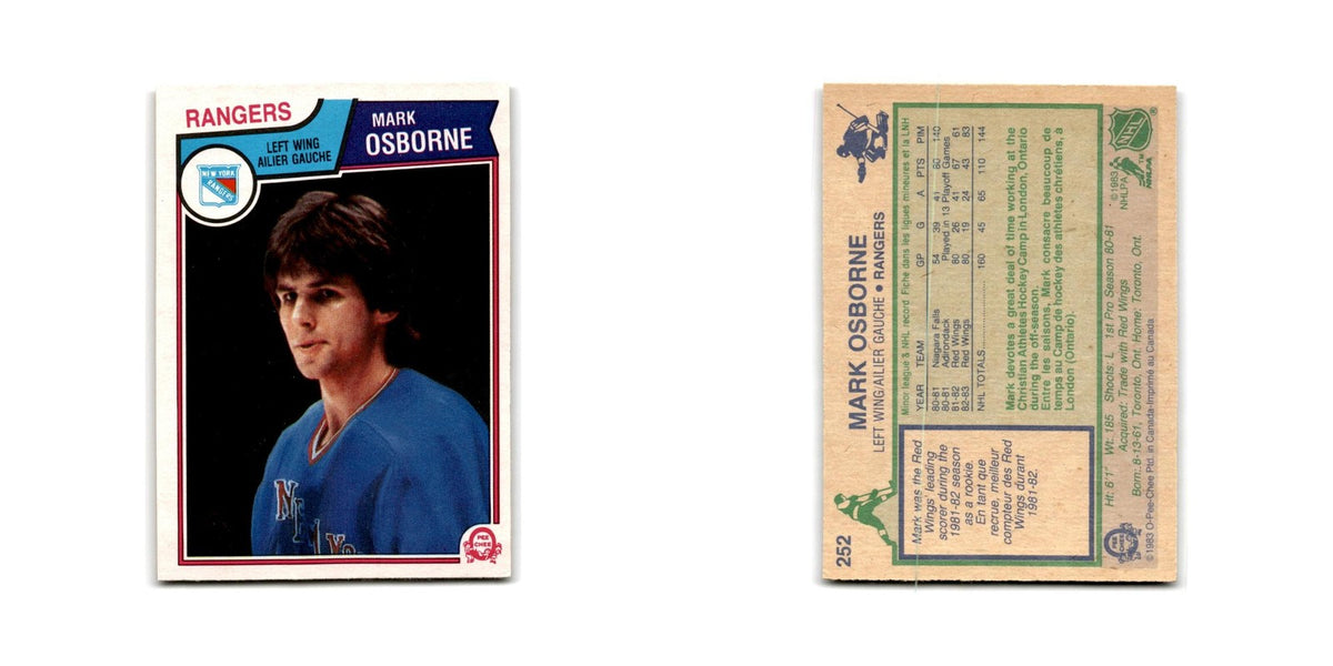 1983 O-Pee-Chee Mark Osborne New York Rangers #252