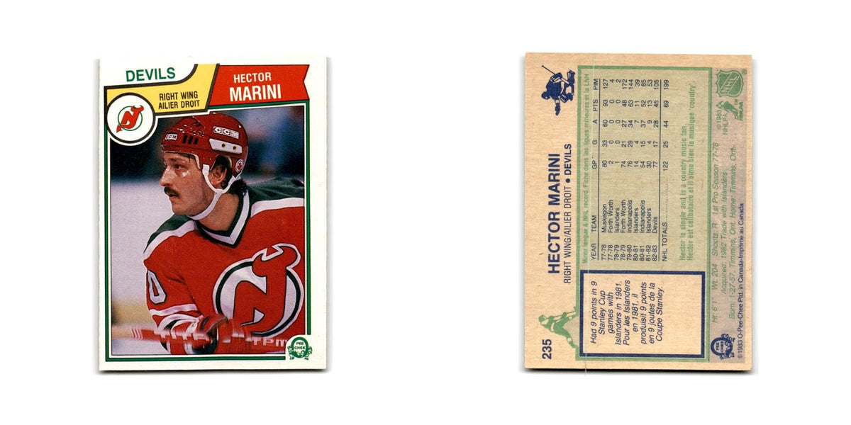 1983 O-Pee-Chee Hector Marini RC New Jersey Devils #235