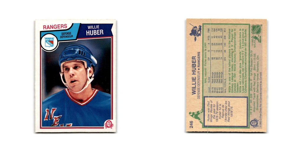 1983 O-Pee-Chee Willie Huber New York Rangers #246