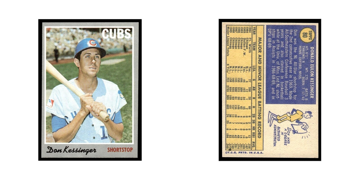 1970 Topps Don Kessinger Cubs #80