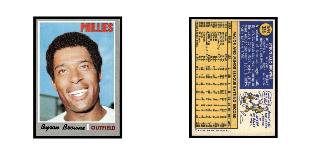 1970 Topps Byron Browne Phillies #388