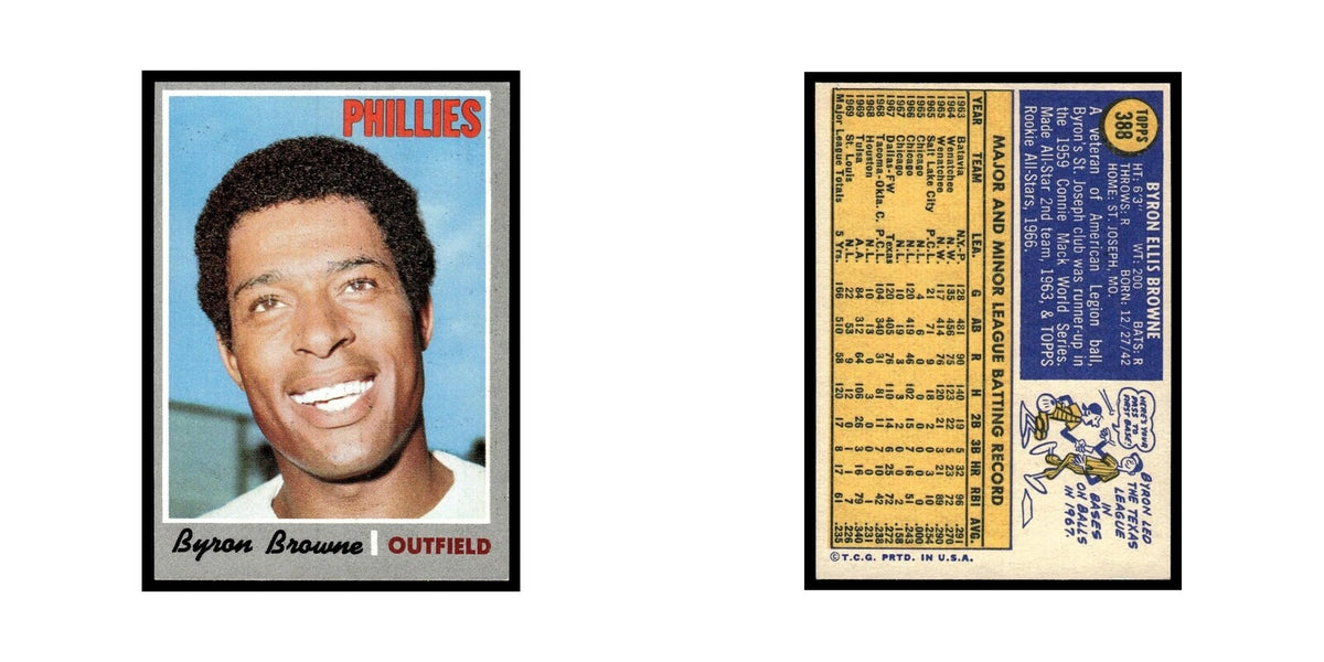 1970 Topps Byron Browne Phillies #388