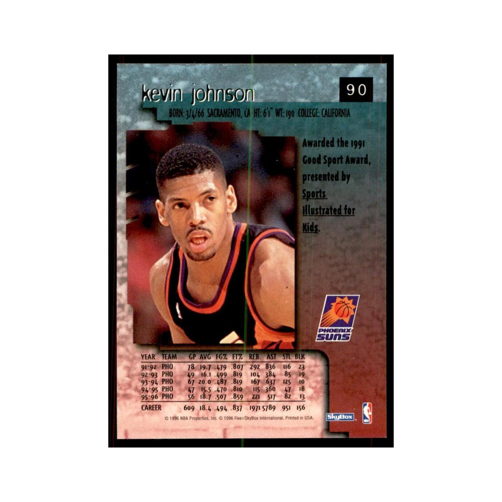1996 SkyBox Premium Kevin Johnson Basketball Cards #90