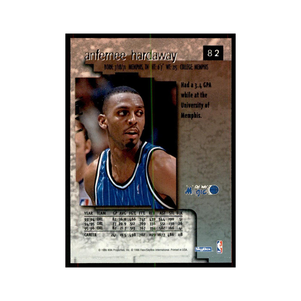 1996 SkyBox Premium Anfernee Hardaway Basketball Cards #82