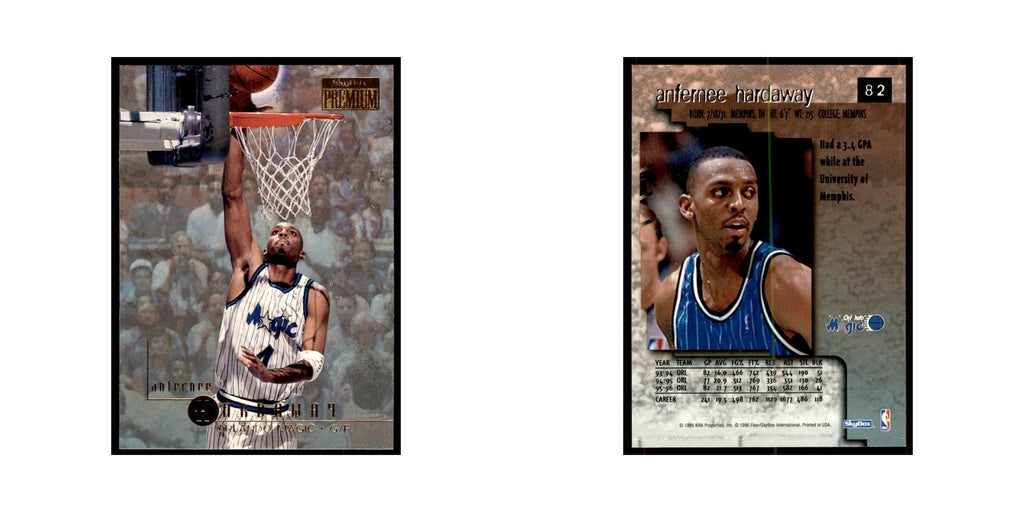 1996 SkyBox Premium Anfernee Hardaway Basketball Cards #82