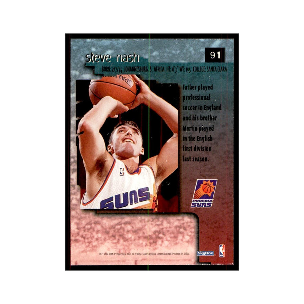1996 SkyBox Premium Steve Nash Basketball Cards #91