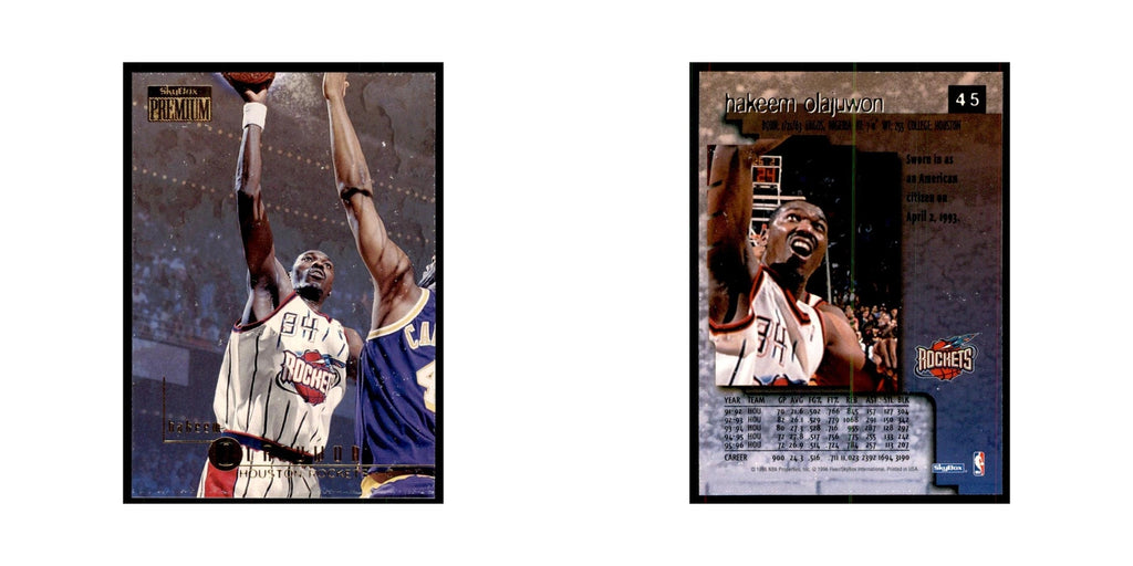 1996 SkyBox Premium Hakeem Olajuwon Basketball Cards #45