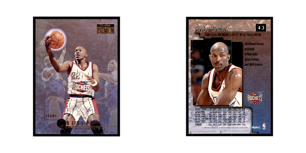 1996 SkyBox Premium Clyde Drexler Basketball Cards #43