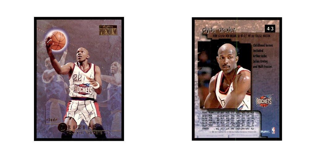 1996 SkyBox Premium Clyde Drexler Basketball Cards #43