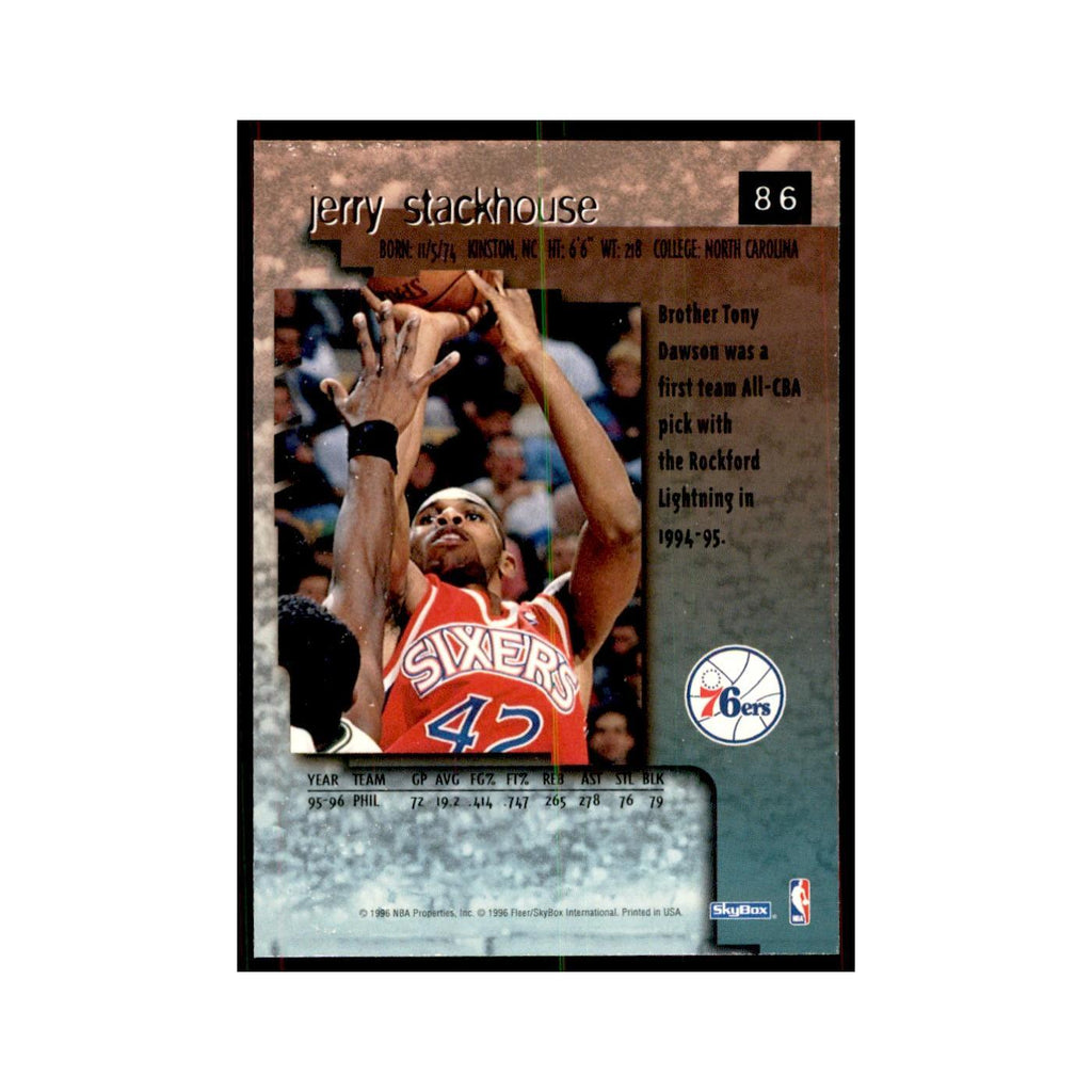 1996 SkyBox Premium Jerry Stackhouse Basketball Cards #86