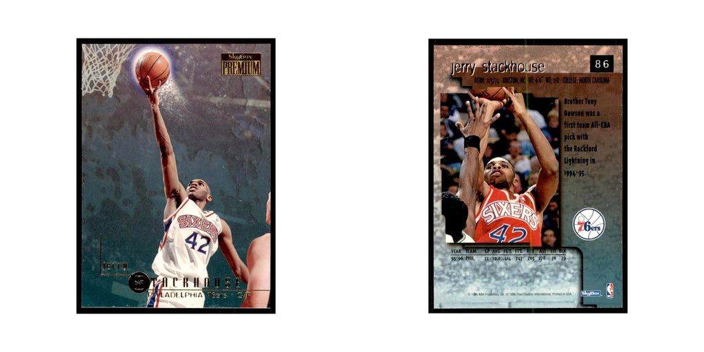 1996 SkyBox Premium Jerry Stackhouse Basketball Cards #86