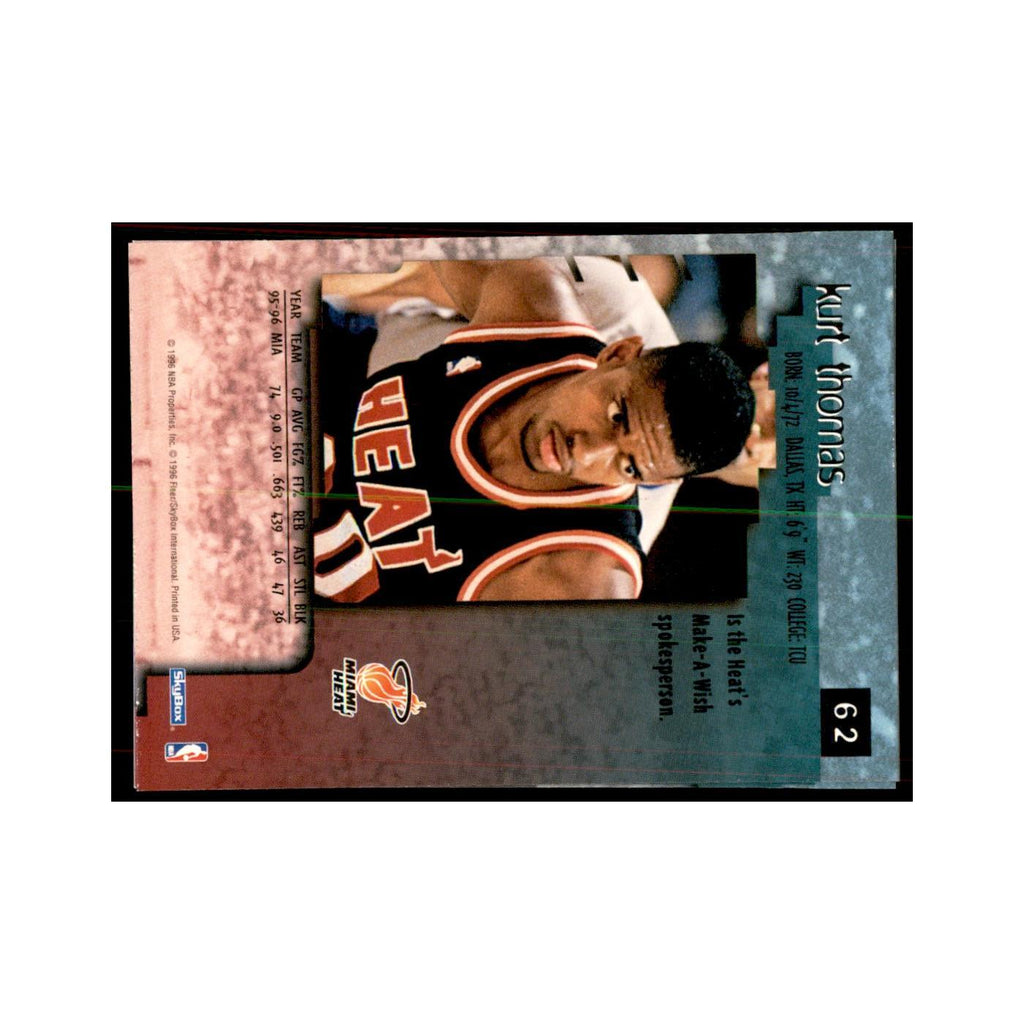 1996 SkyBox Premium Kurt Thomas Basketball Cards #62
