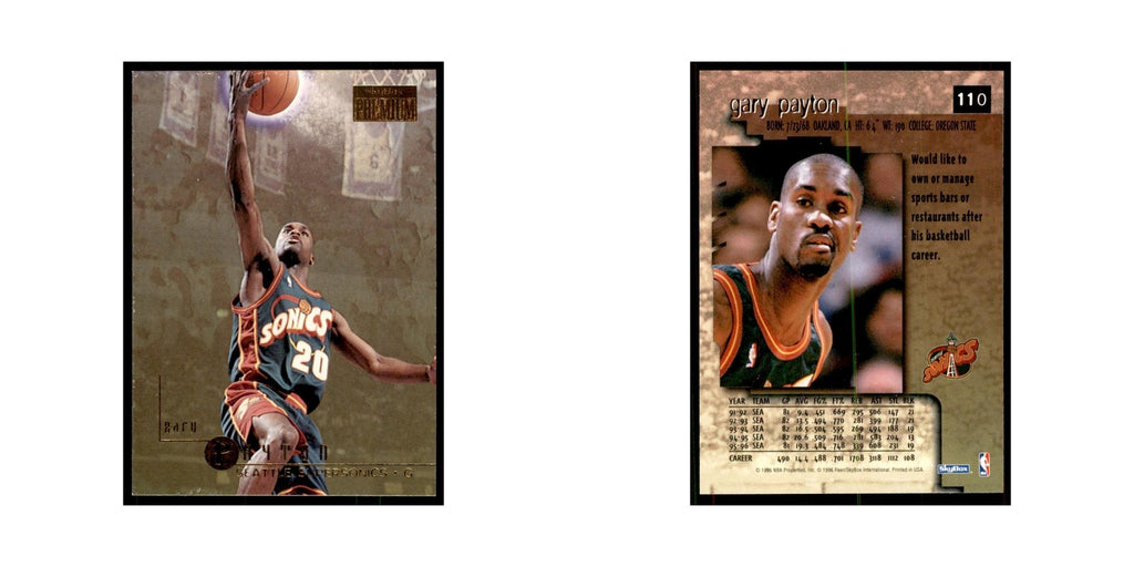1996 SkyBox Premium Gary Payton Basketball Cards #110
