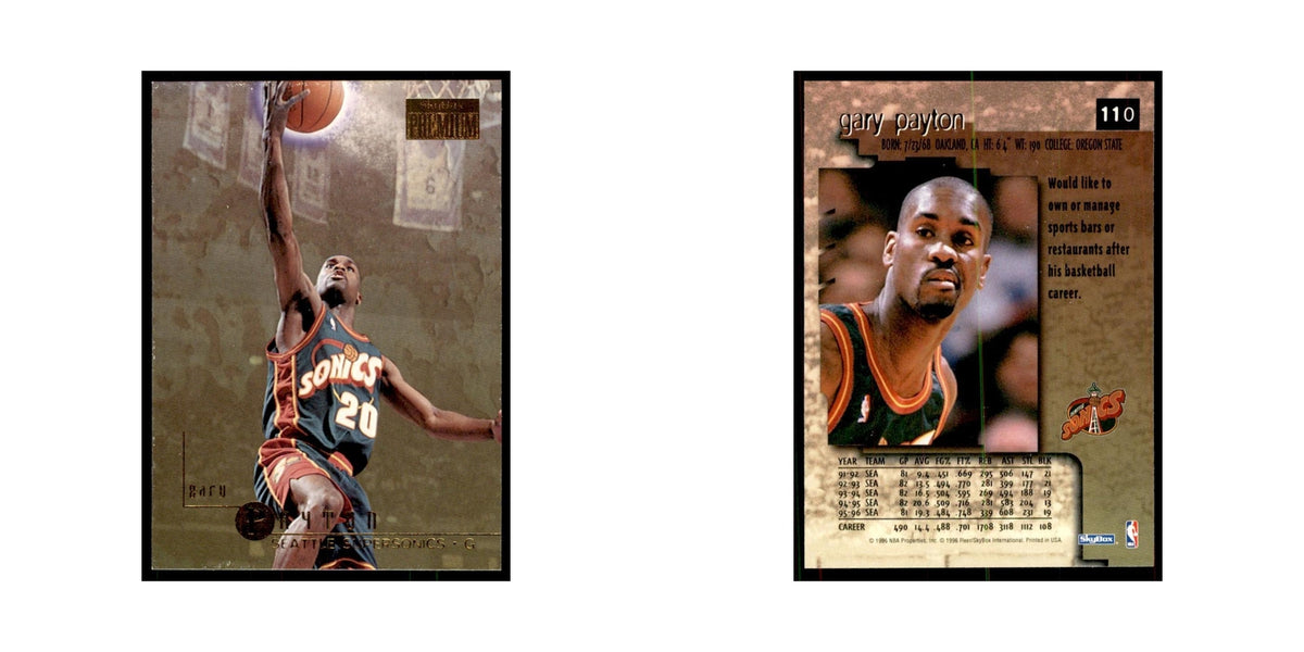 1996 SkyBox Premium Gary Payton Basketball Cards #110