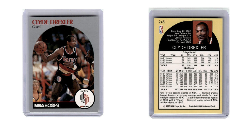 1990 Hoops Clyde Drexler Blazers #245