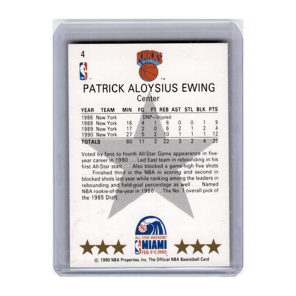 1990 Hoops Patrick Ewing Knicks #4