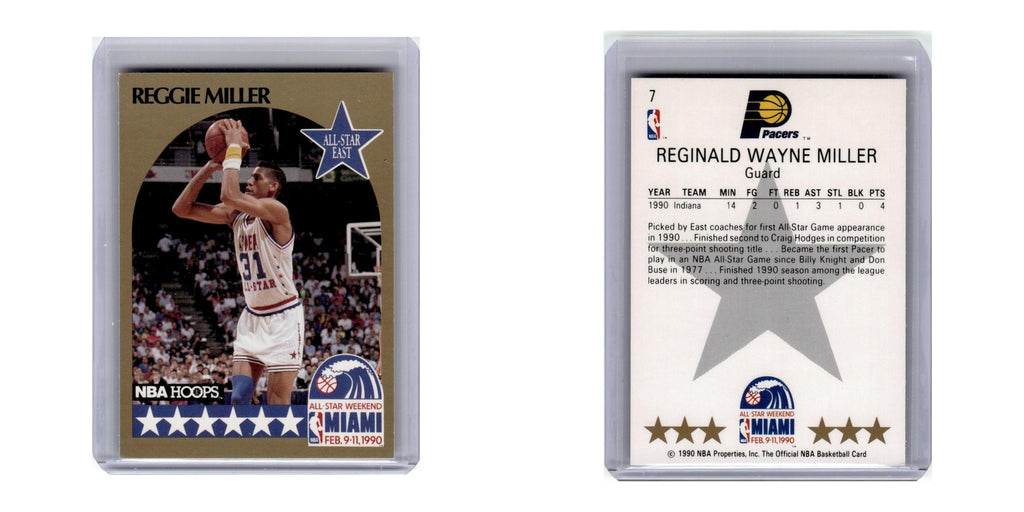 1990 Hoops Reggie Miller Pacers #7