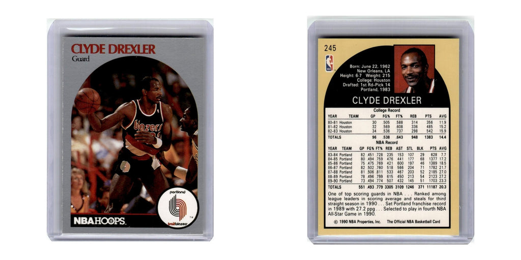 1990 Hoops Clyde Drexler Blazers #245
