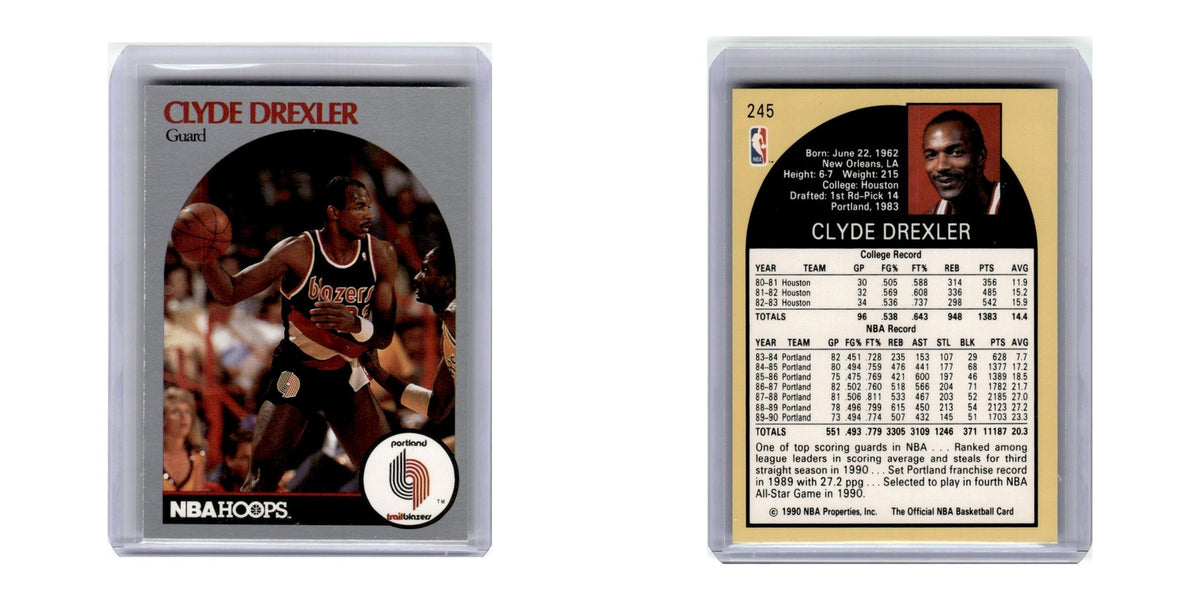 1990 Hoops Clyde Drexler Blazers #245