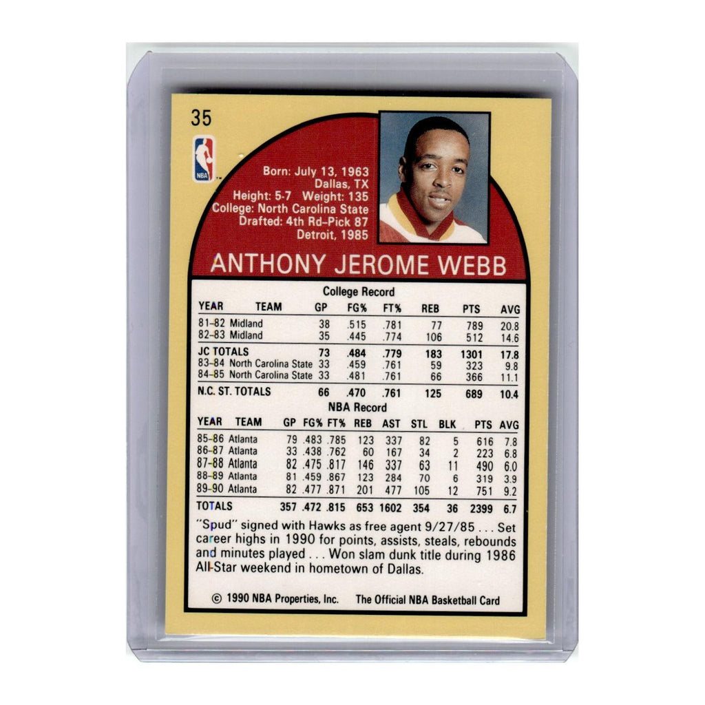 1990 Hoops Spud Webb Hawks #35