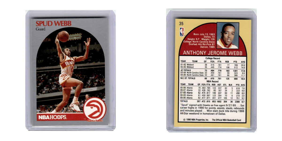 1990 Hoops Spud Webb Hawks #35