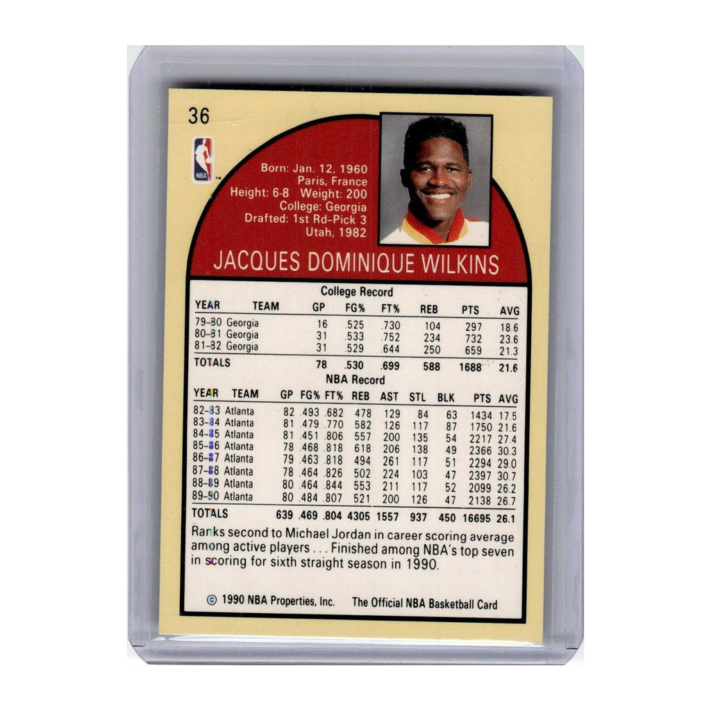 1990 Hoops Dominique Wilkins Hawks #36