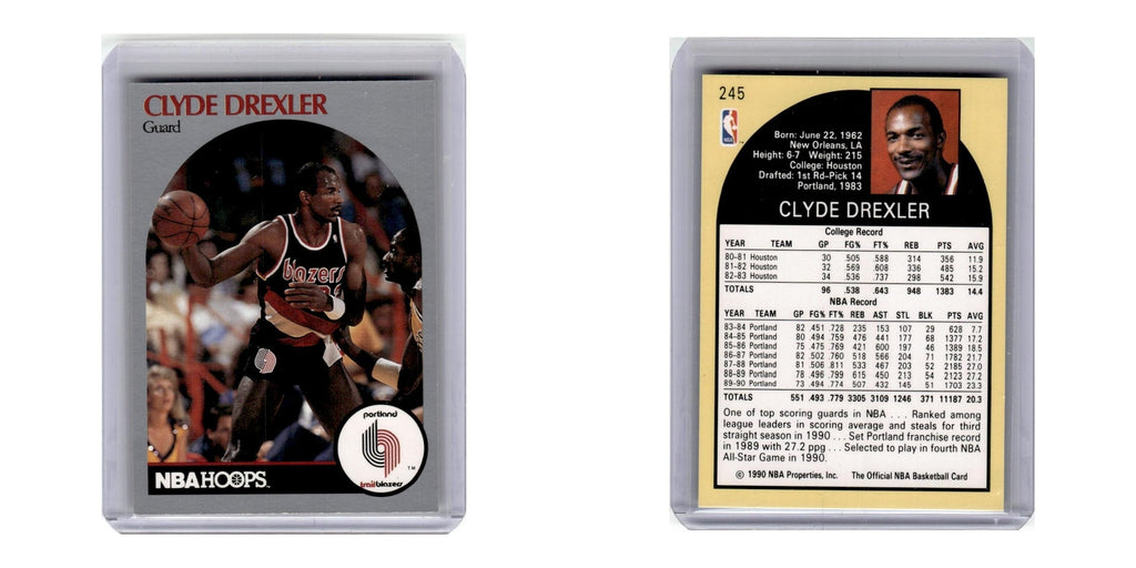 1990 Hoops Clyde Drexler Blazers #245