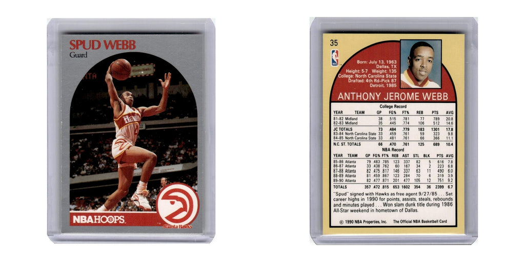 1990 Hoops Spud Webb Hawks #35
