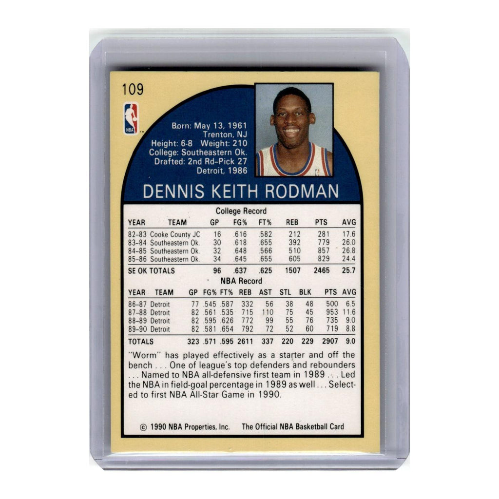 1990 Hoops Dennis Rodman Pistons #109