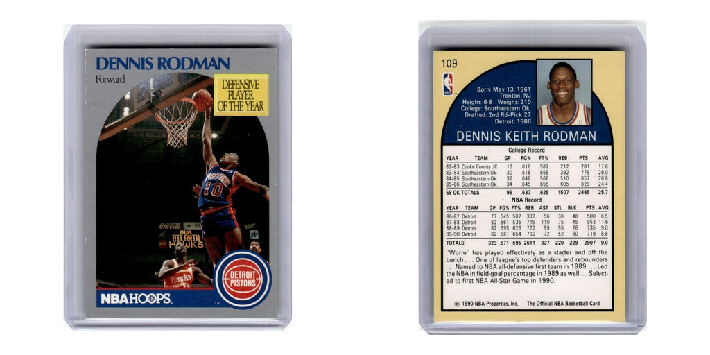 1990 Hoops Dennis Rodman Pistons #109