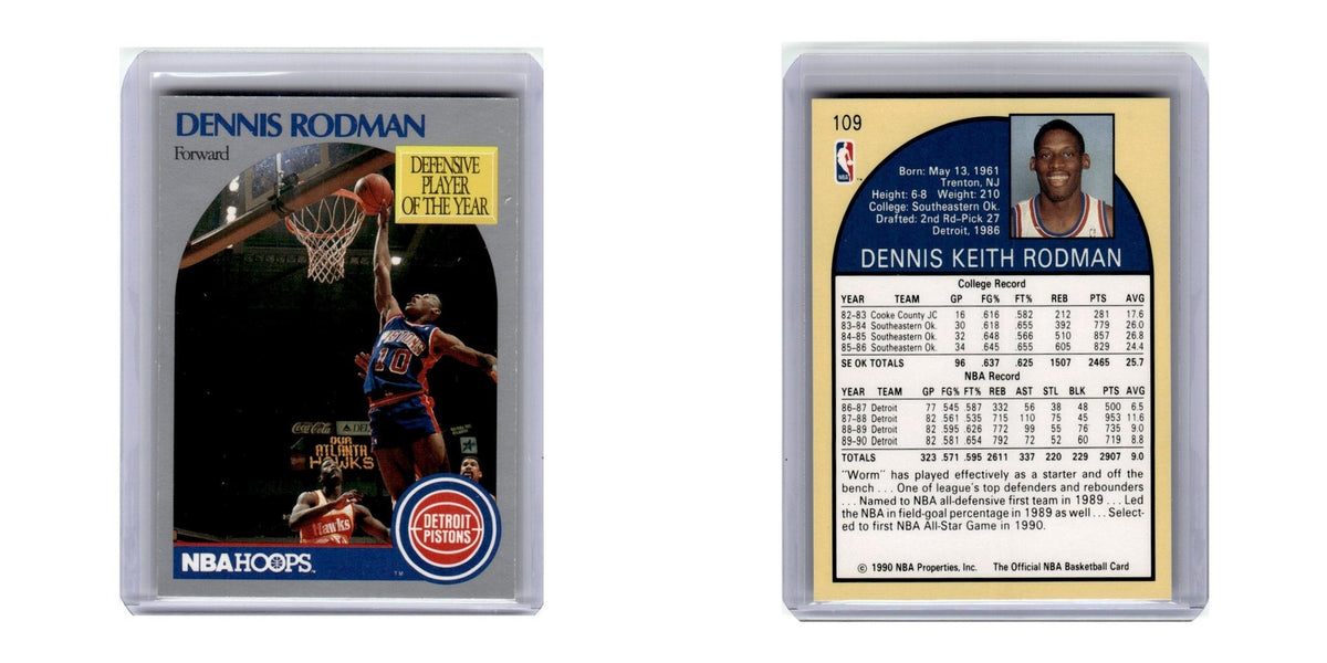 1990 Hoops Dennis Rodman Pistons #109