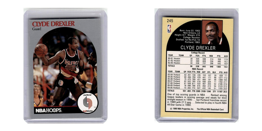 1990 Hoops Clyde Drexler Blazers #245