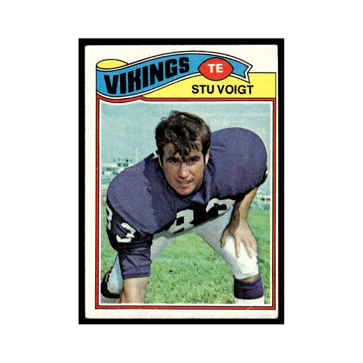 1977 Topps Football Card Stu Voigt Vikings #271