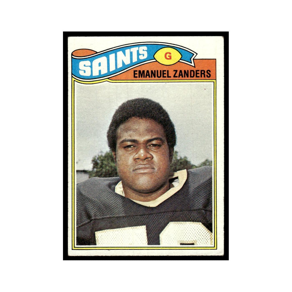 1977 Topps Football Card (Damaged) Emanuel Zanders Saints #396
