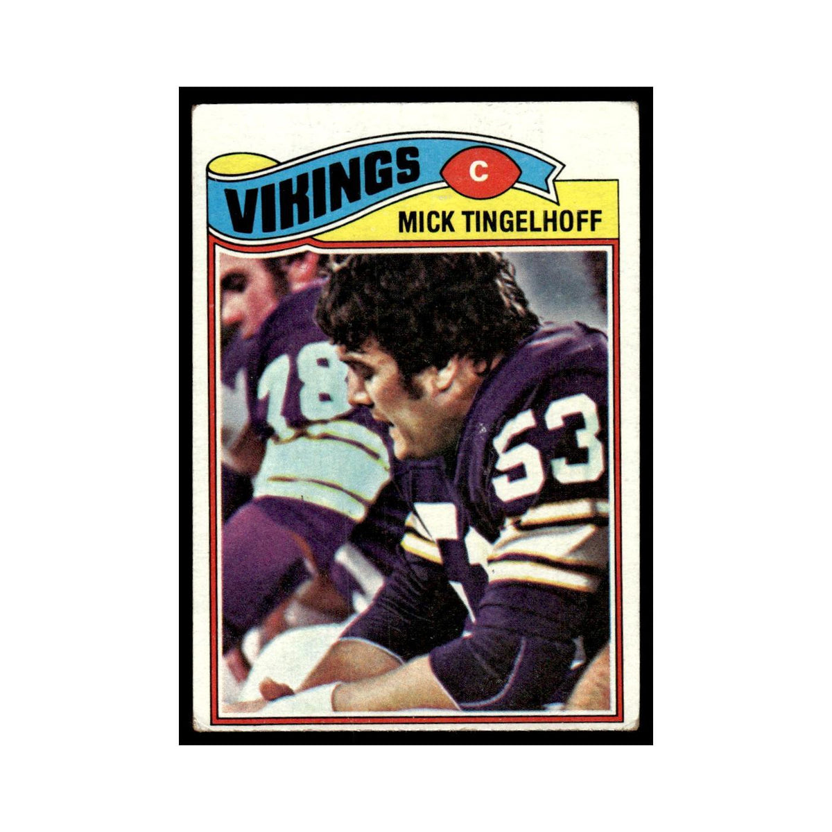 1977 Topps Football Card Mick Tingelhoff Vikings #291