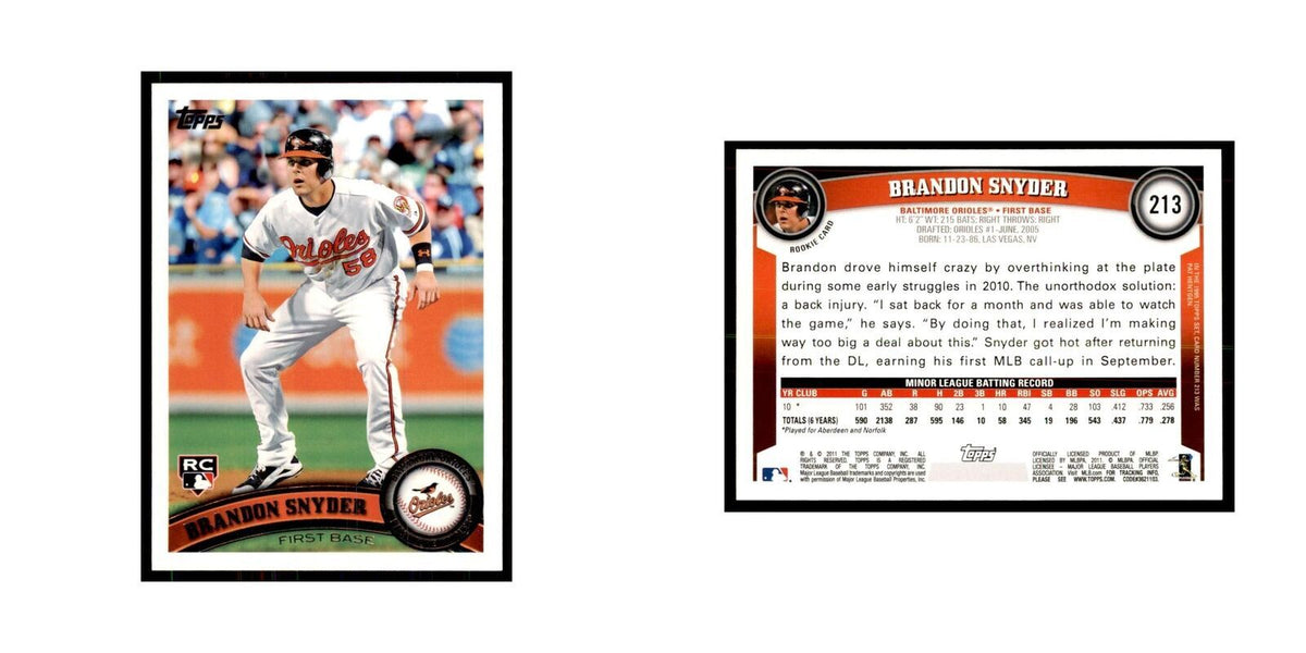 2011 Topps Brandon Snyder RC Baseball Cards #213