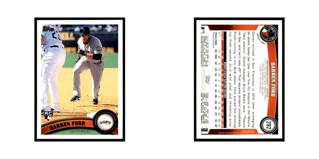 2011 Topps Darren Ford RC Baseball Cards #292