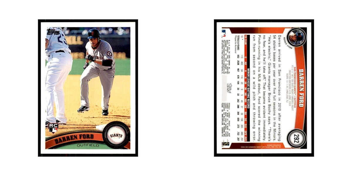 2011 Topps Darren Ford RC Baseball Cards #292