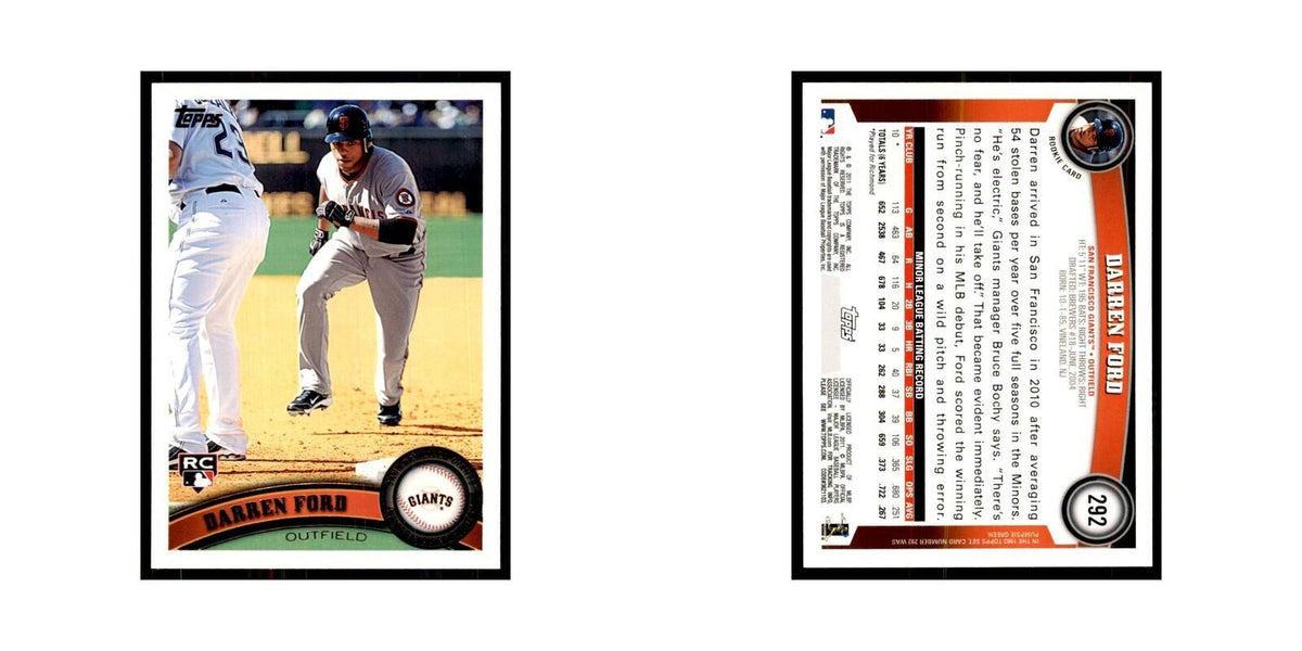 2011 Topps Darren Ford RC Baseball Cards #292
