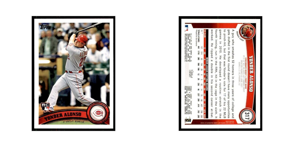 2011 Topps Yonder Alonso RC Baseball Cards #317