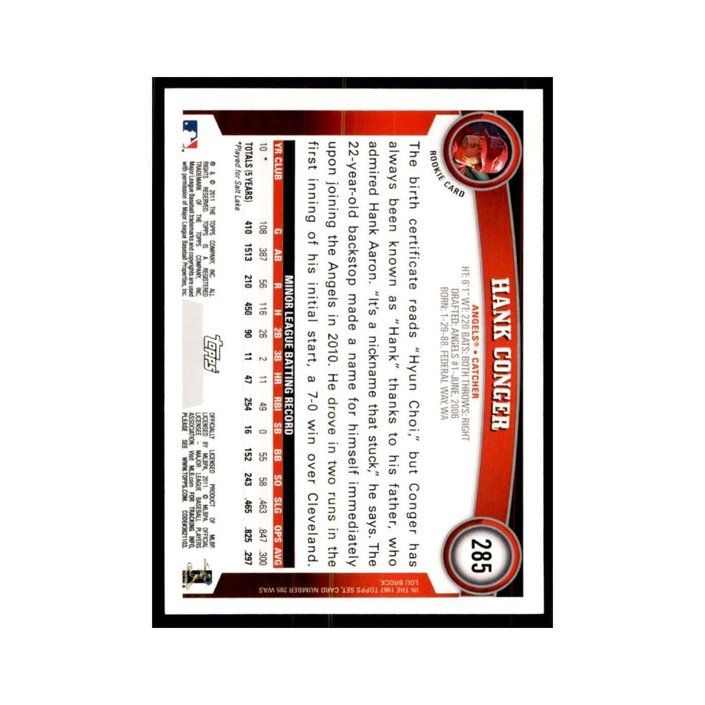 2011 Topps Hank Conger RC Baseball Cards #285