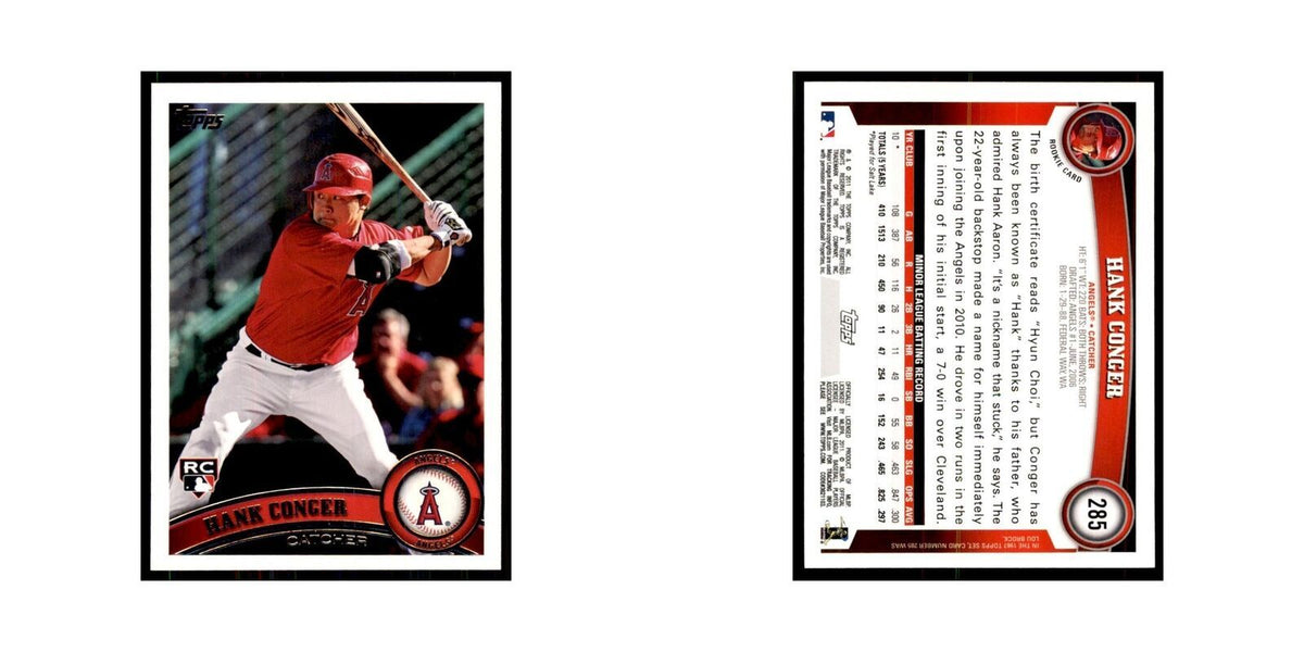 2011 Topps Hank Conger RC Baseball Cards #285
