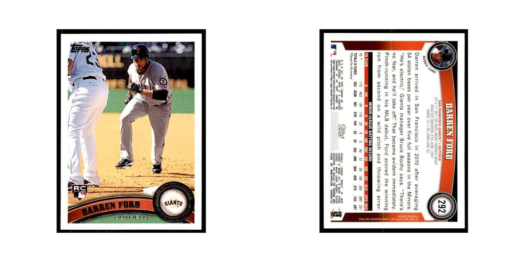 2011 Topps Darren Ford RC Baseball Cards #292